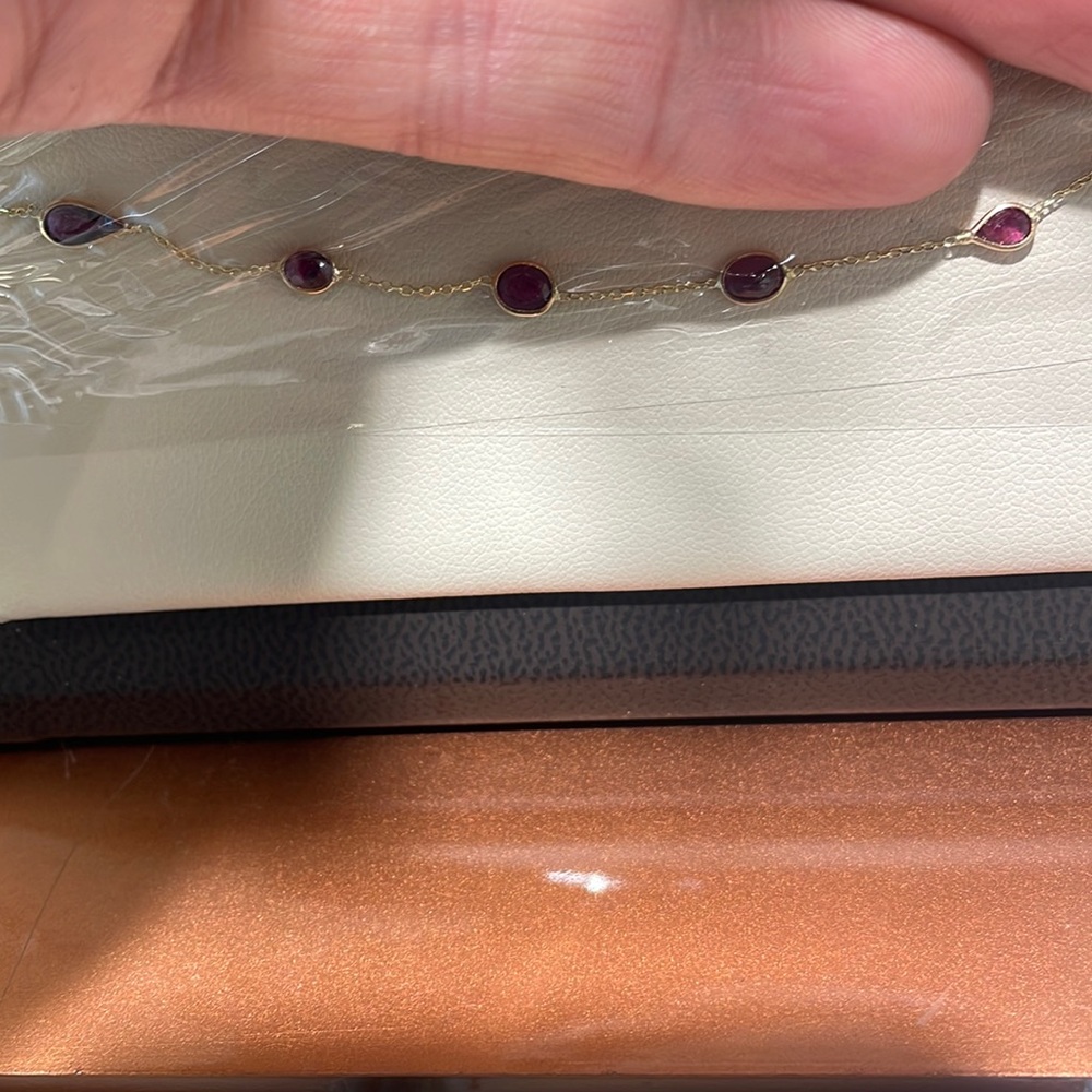14k gold ruby necklace